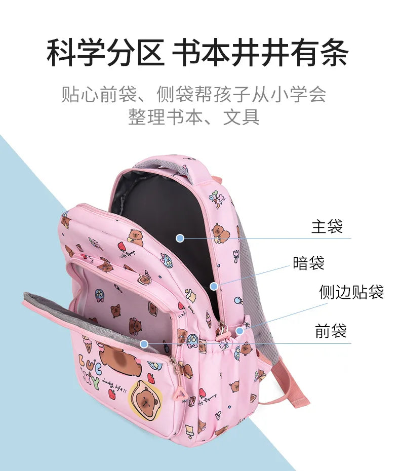 Capybara Cutie Backpack Set – Snuggle-Ready Style for Happy School Days!