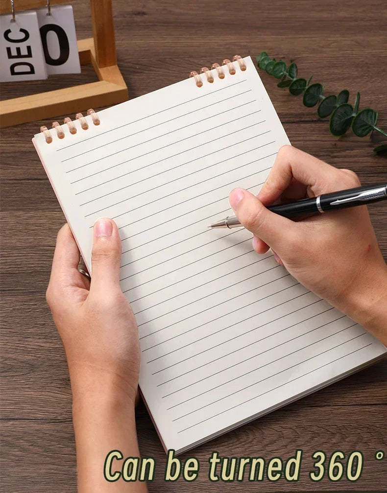 A5 Spiral Notebook – 60 Thick Lined Sheets with Loose-Leaf Binding for School, Study & Office Supplies