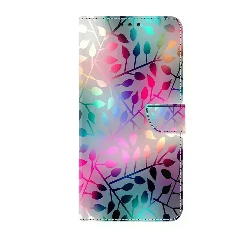 For Samsung S24 FE SM-S721B Case Painted Pattern Wallet Flip Book Cover on For Samsung Galaxy S 24 FE S24FE SM-S721N Case Fundas