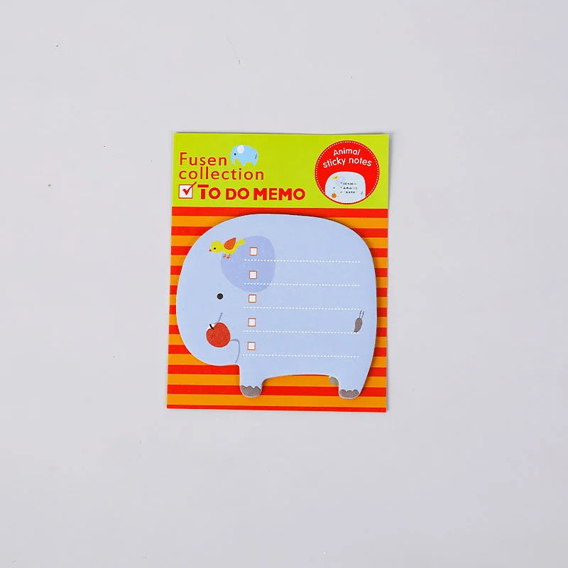 8 Piece Sticker Cute Animal Sticky Notes Notepad Memo Pads Panda Cat Kitty Stationery