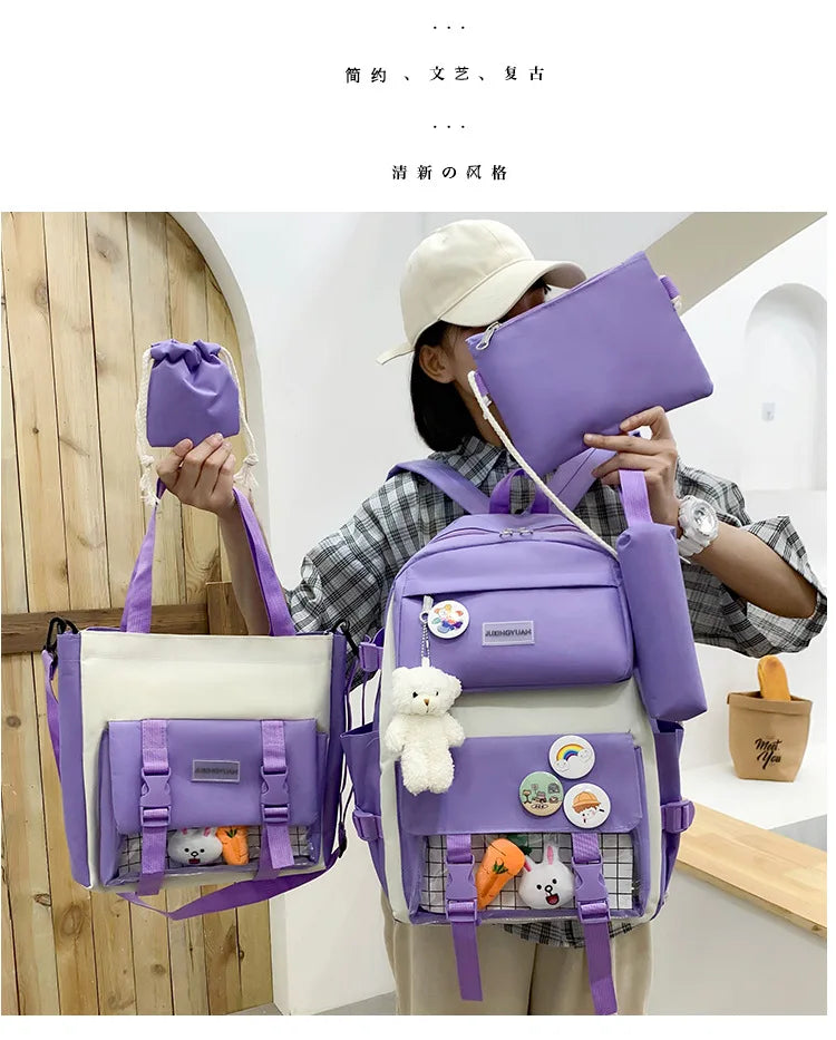 Mega School Backpack Set – Bold, Roomy & Class-Ready!