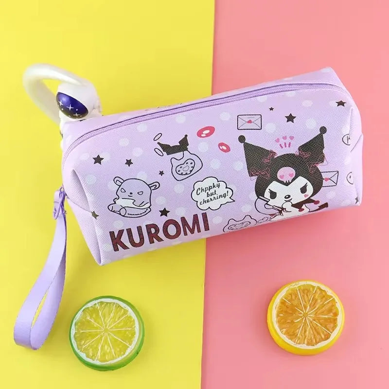 Sanrio Cinnamoroll, Kuromi & My Melody Pencil Case – PU Waterproof Stationery Bag