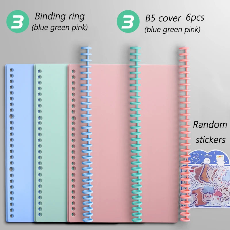 Multi-Hole Transparent Binder Covers – A4 Loose-Leaf PP Matte & Film Discbound Options for School, Office & Creative Journaling