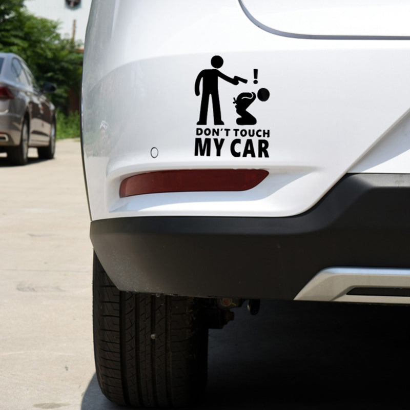 Creative Don't Touch My Car Car Sticker Decals - Funny Exterior Auto Decals for Car Window Accessories