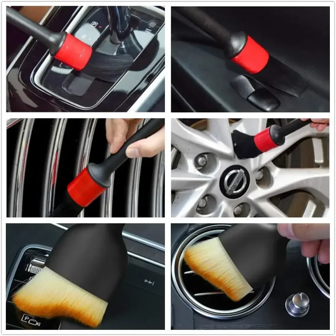 6-Piece Detailing Brush Set – Scrub, Shine & Drive Clean!