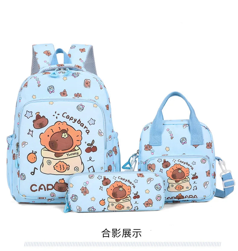 Capybara Cutie Backpack Set – Snuggle-Ready Style for Happy School Days!