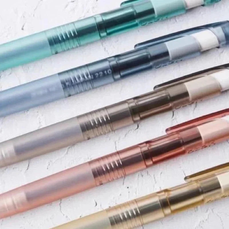 Zebra Blen Retractable Ballpoint Pens Clear Matte Black Ink Soft 0.5mm FM2