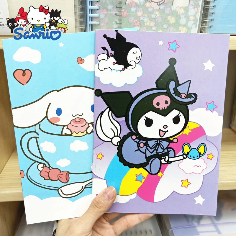 Sanrio Kawaii Notebook Set – 20pcs Hello Kitty, Kuromi, Cinnamoroll & Melody Daily/Weekly Planners for School