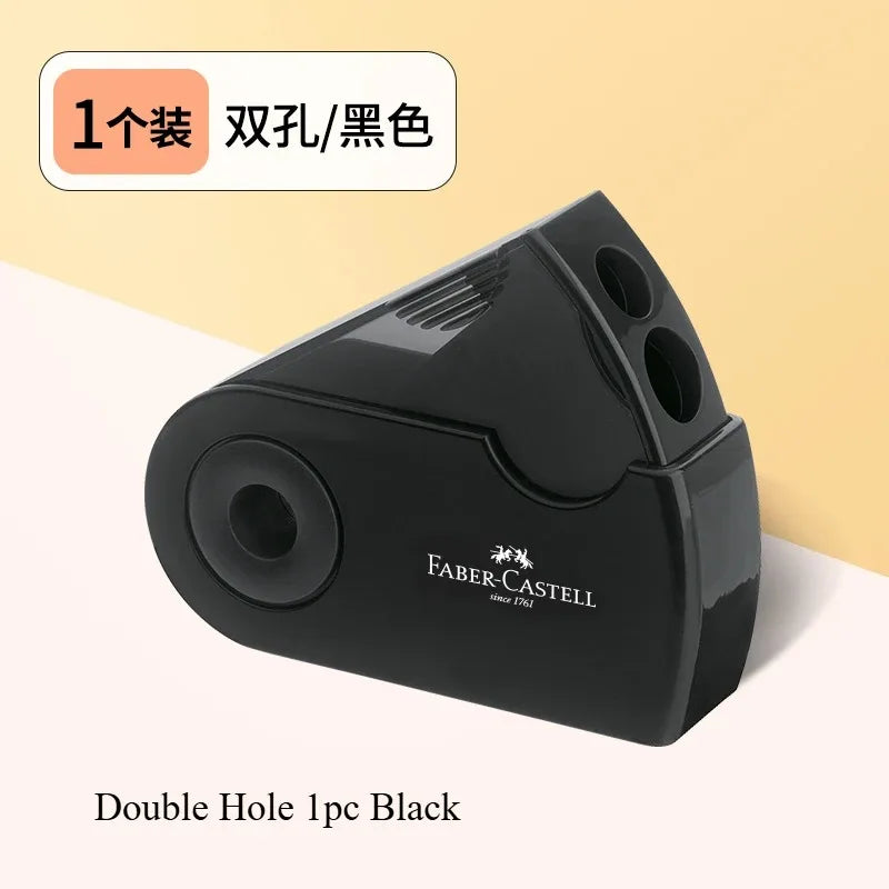 Faber-Castell Double-Hole Sharpener with Eraser – Cute Ladybug, Fish & Eagle Designs for Back-to-School Stationery Fans