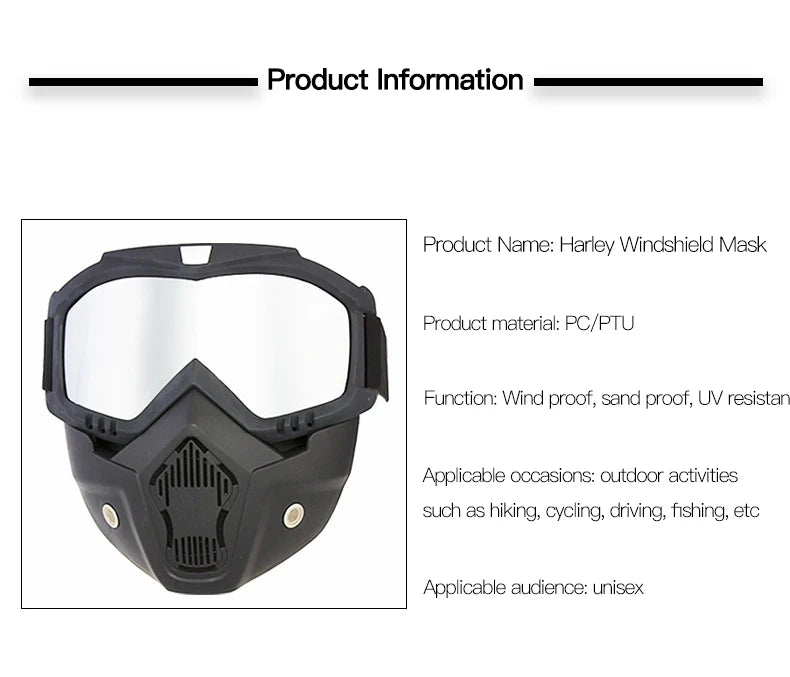 Motorcycle Windproof Mask Goggle HD Outdoor Sport Glasses Eyewear Riding Motocross Summer UV Protection Sunglasses