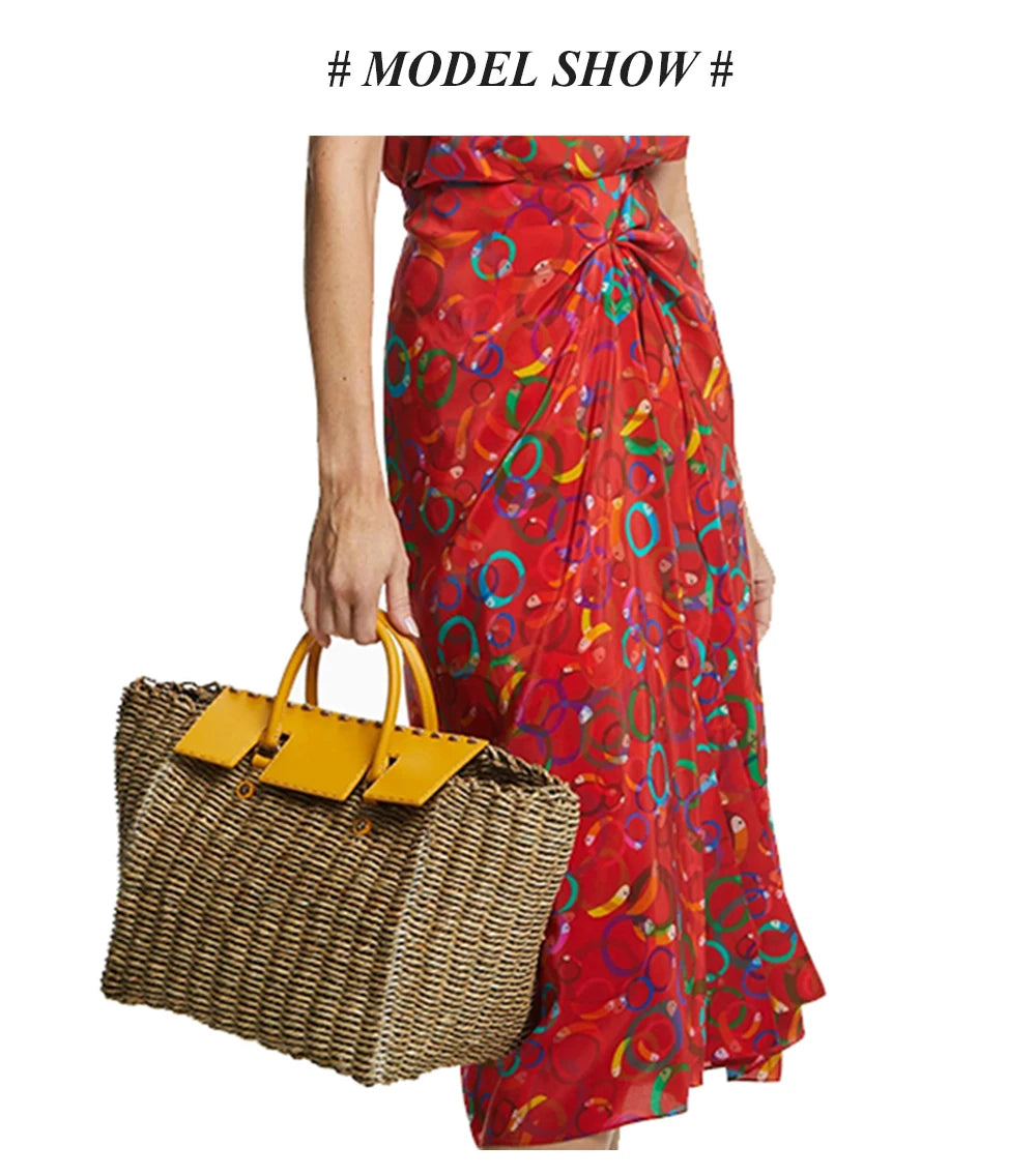 Women's Half Skirt New Elegant and Fashionable Printed Female Long Skirt Sexy High Waist Office Ladies Loose A-line Skirt