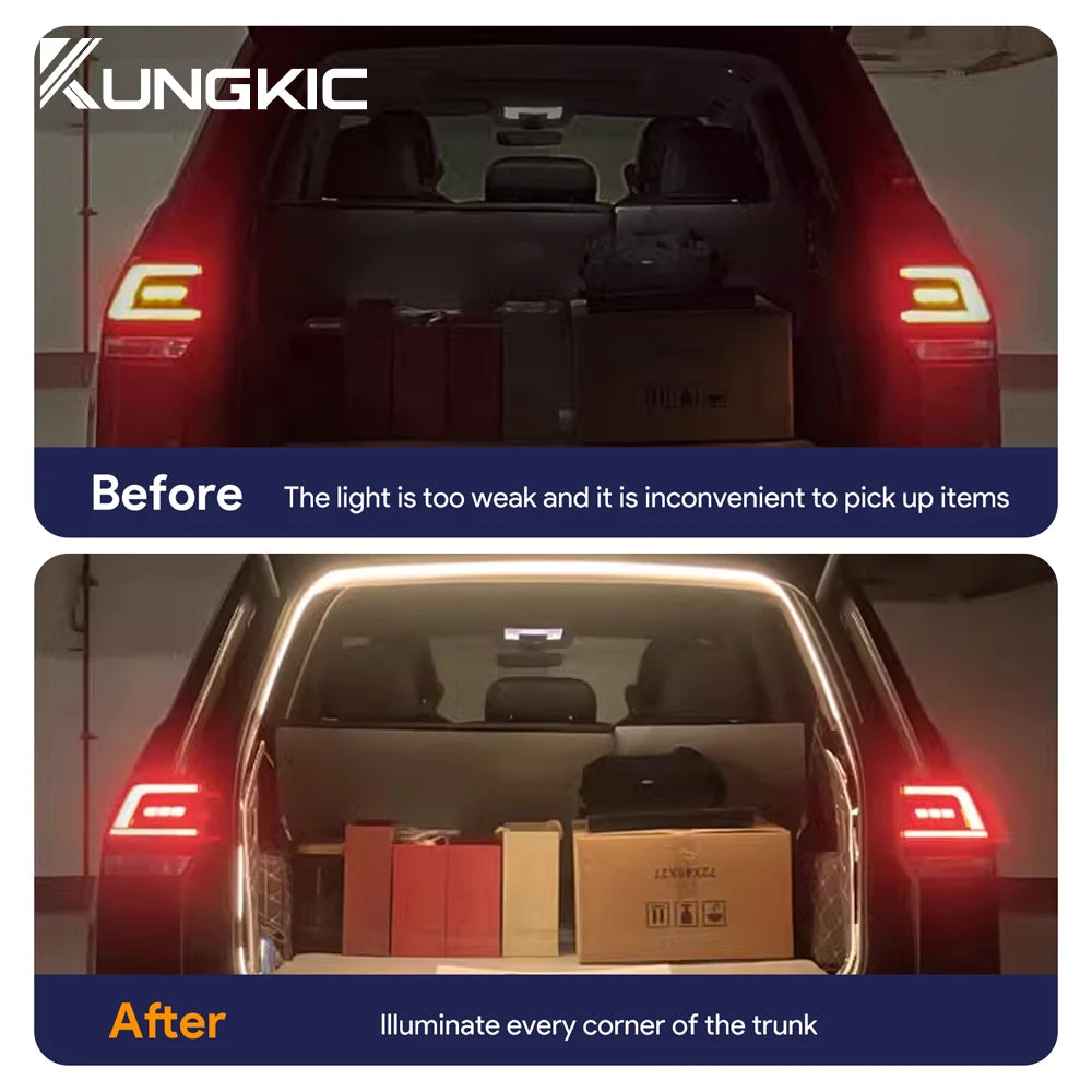 Rear Trunk Light For Volkswagen VW Golf 7 Mk7 Golf MK6 Golf MK8 Polo MK5 MK6 Bright LED Silicone Light Yellow White Accessories