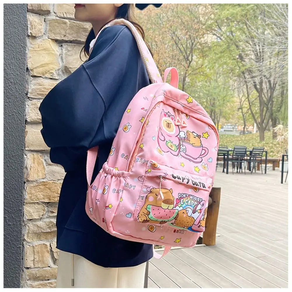 Capybara Breeze Backpack – Ultra-Light Cuteness for School & Play!