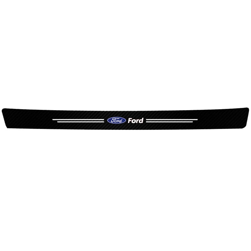 Car Door Sill Anti-scratch Stickers Carbon Microfiber Sticker For Ford Edge Explorer Transit Ranger Kuga MK2 MK7 Fusion Ecosport