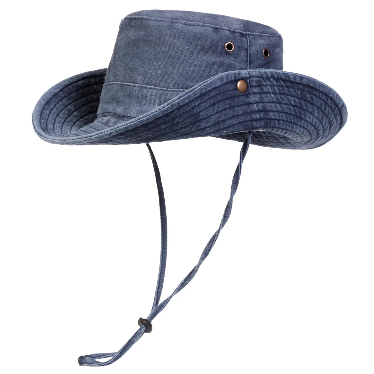 Men Big Eaved Solid color Washed Bucket Hats Fishermen Caps Outdoor Casual Cap Men Sunscreen Hat