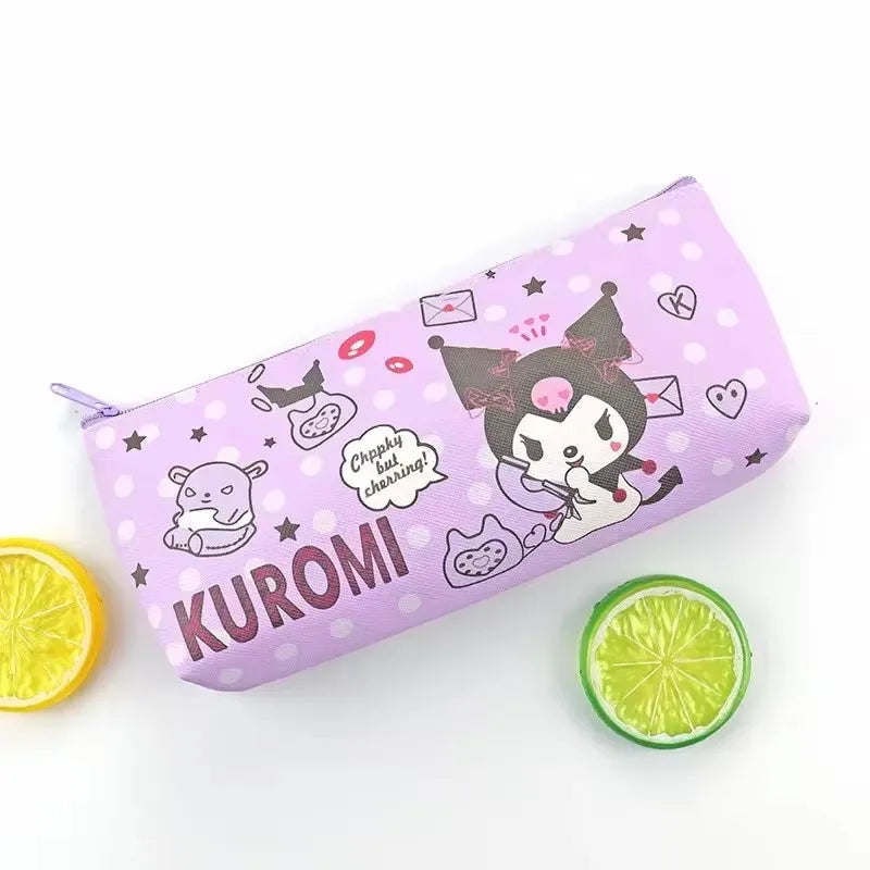 Sanrio Cinnamoroll, Kuromi & My Melody Pencil Case – PU Waterproof Stationery Bag
