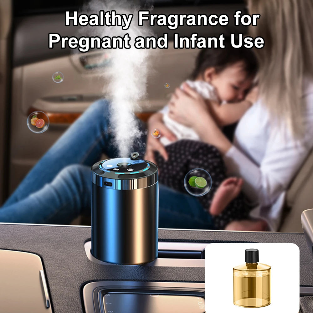 Smart Car Air Freshener Rechargeable Aroma Diffuser Air Freshener Essential Oil Fragrance Gift 3 Levels Adjustable