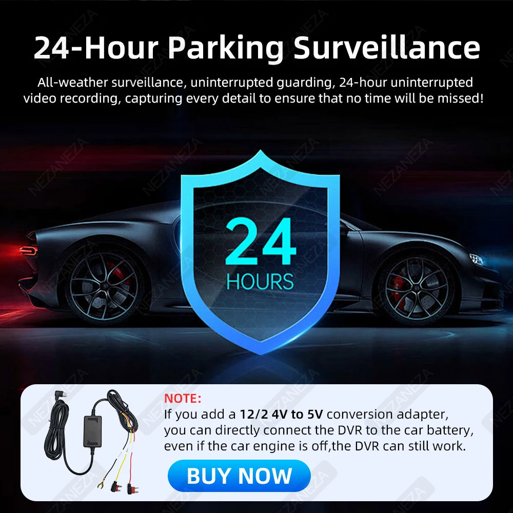 1080P DVR Car Recorder HD 3-Lens Inside Infrared Night Vision 3 Cameras Gravity Sensor Universal IPS Safe Driving Video Recorder