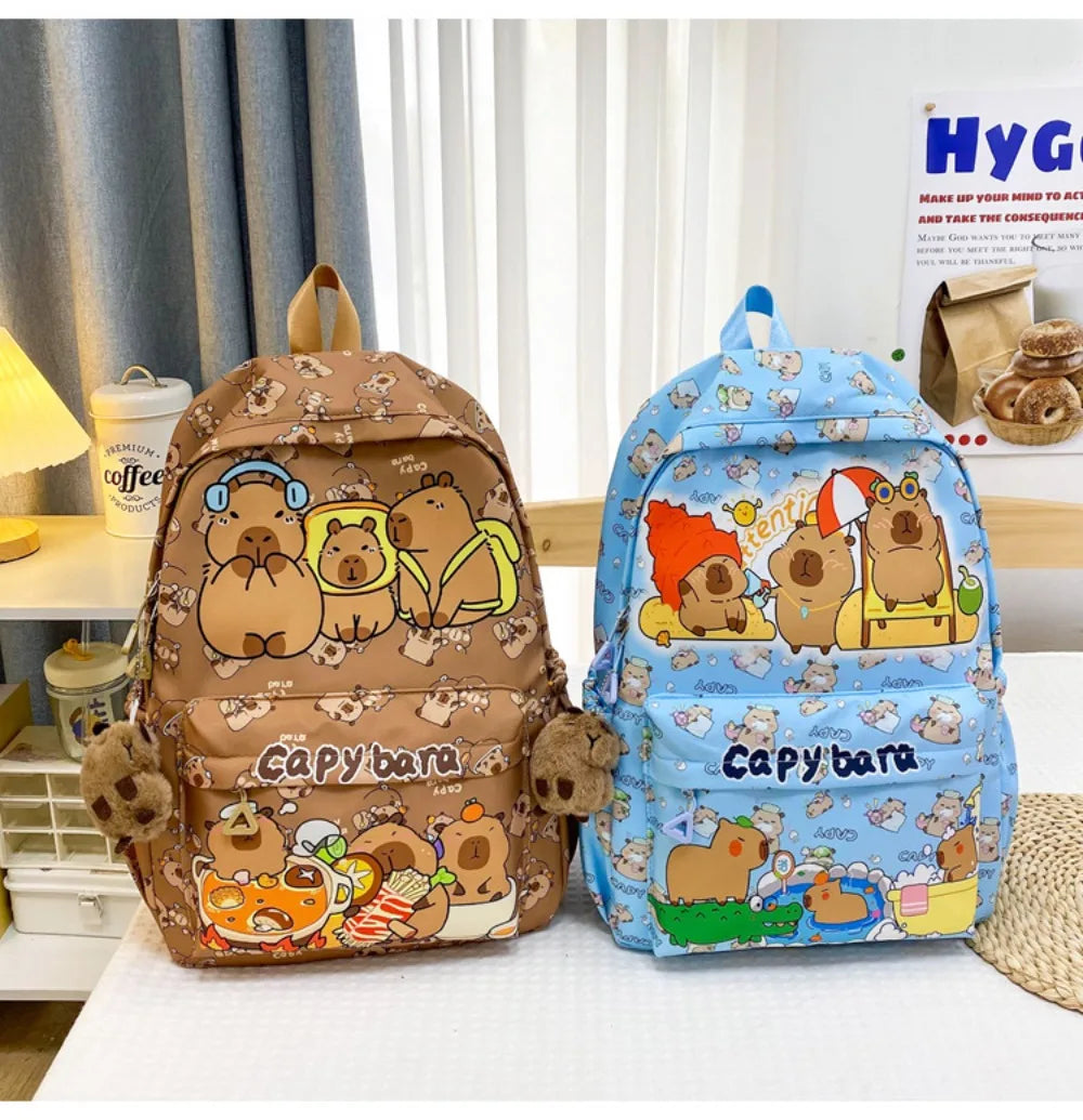 Capybara Breeze Backpack – Ultra-Light Cuteness for School & Play!