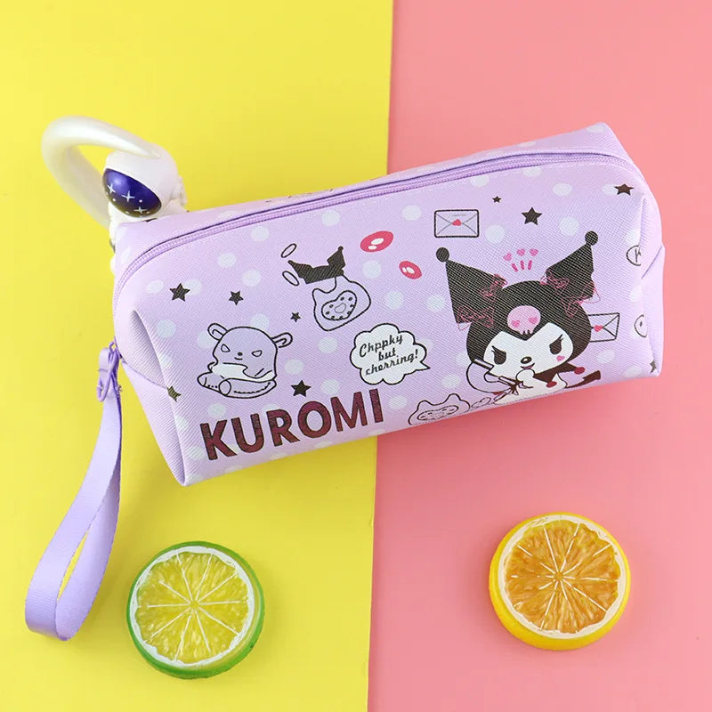 Sanrio Cinnamoroll, Kuromi & My Melody Pencil Case – PU Waterproof Stationery Bag