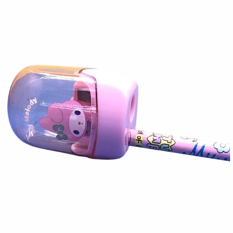 Anime Hello Kitty & Kuromi Double Hole Pencil Sharpener – Cute Cartoon Stationery for Kids, School & Portable Desk Supplies