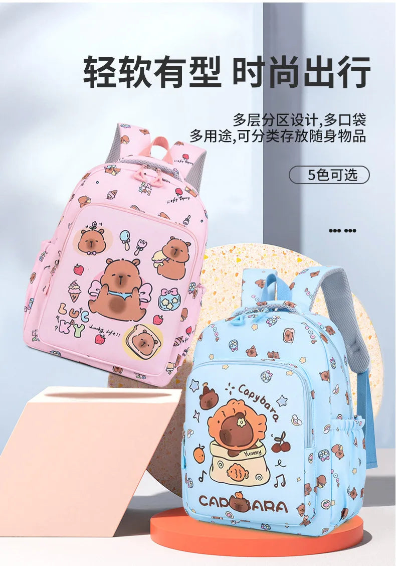 Capybara Cutie Backpack Set – Snuggle-Ready Style for Happy School Days!