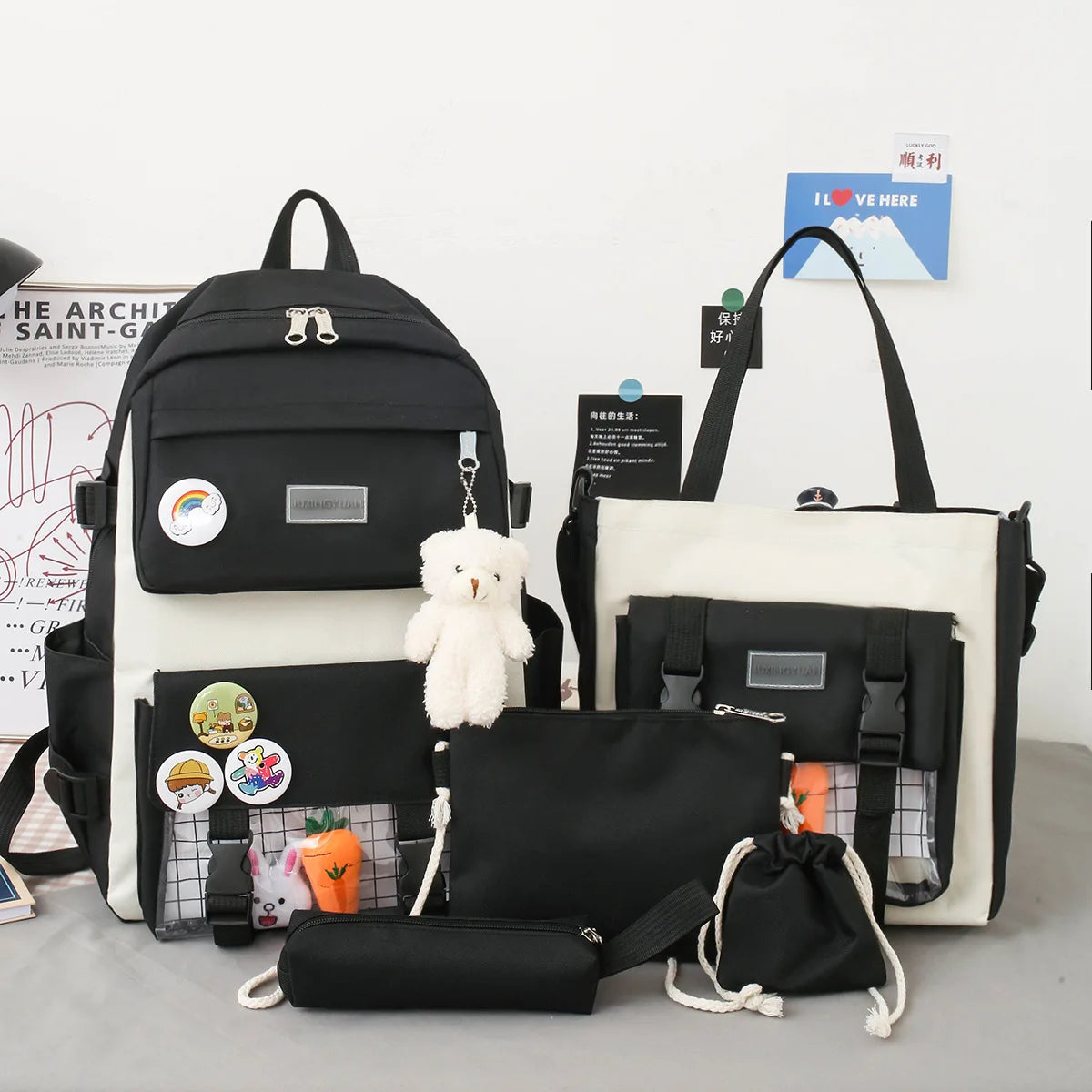 Mega School Backpack Set – Bold, Roomy & Class-Ready!