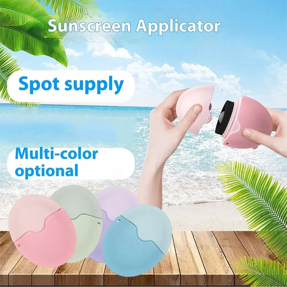 Silicone Suncream Roller Applicator Refillable Oval Isolation Lotion Cream Bottles Stitching Color Sunscreen Lotion Applicator