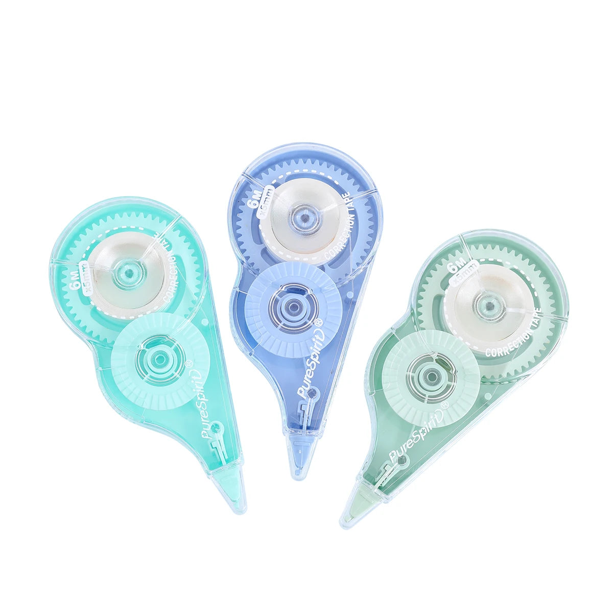 3-Pack Film-Based Correction Tape – White Mistake Out with Transparent 5mm Dispenser (16.4ft) for School & Office Use