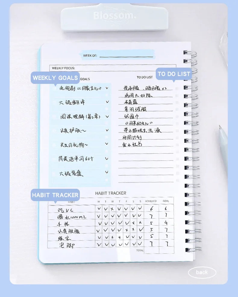 2024 Weekly Planner Agenda Notepad A5 Notebook 52 Weekly Planner Schedule Stationery School Office Supplies Stationery