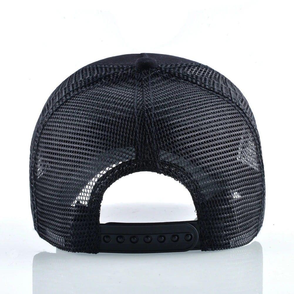 Unisex Trucker Cap Men Four Seasons Baseball Cap With Skull Patch Women's Snapback Hip Hop Baseball Hat Outdoor Sport Casual Cap