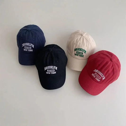 Korean Style Kids Cap – Cute Letter Embroidery & Sunny Day Vibes!