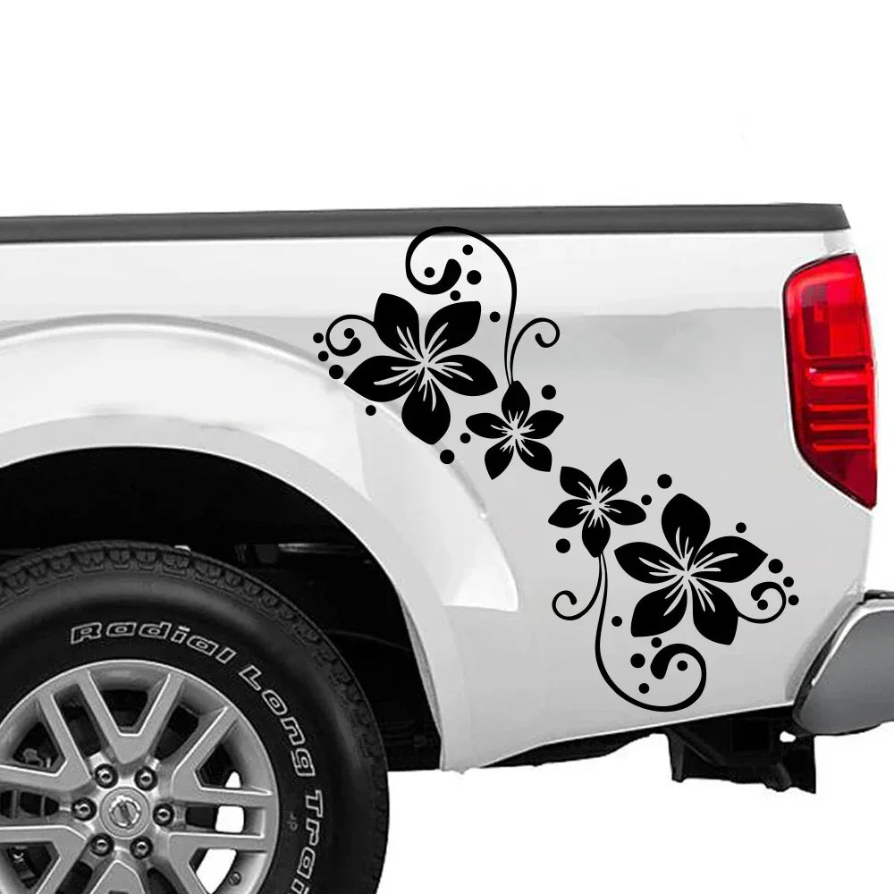 Car windshields, bumper covers, decorative floral stickers with dots