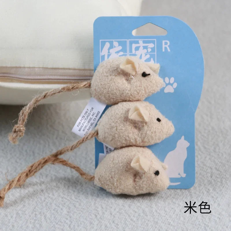 Catnip Cat Toy Soft Fleece Plush Simulation Mouse Catnip Seeds Toy Teeth Cleaning Interactive Funny Palying Toys for Cats Kitten