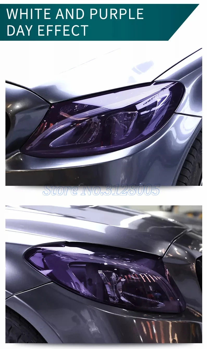 60 50CM 40CM 30CM Car Styling PPF TPU Smart Photochromic Headlight Protection Film Color-Changing Self-healing Anti-scratch Film