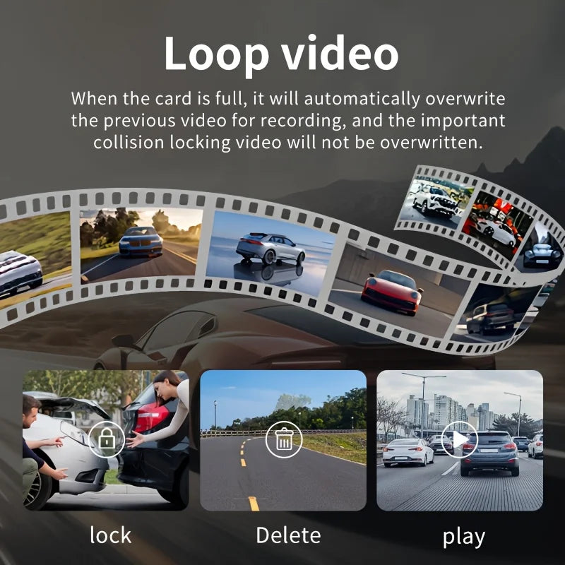 VAVUPO Car DVR Video Recorder 4 Channel Vehicle Camera 1080P  Driving Dash Cam Night Vision Loop Recording 24H Parking Monitor