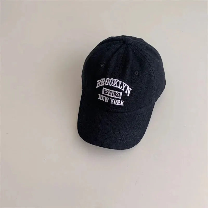 Korean Style Kids Cap – Cute Letter Embroidery & Sunny Day Vibes!