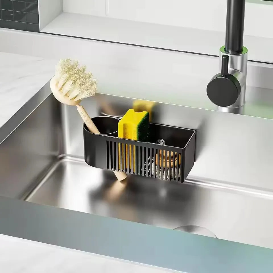 1pc Kitchen Drain Rack Kitchen utensils storage basket used for storing cleaning tools sponge cleaning drying drain basket