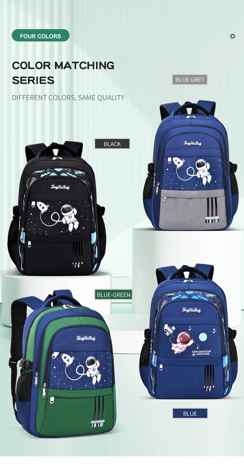 AstroPack School Backpack – Waterproof Laptop Bag for Boys Ages 6–12, Grades 1–6