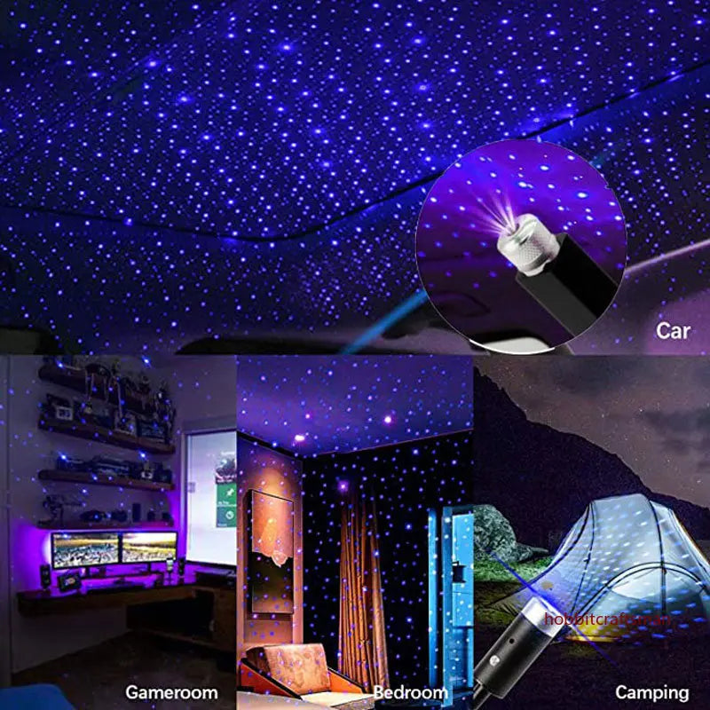Mini LED Galaxy Projector – USB Star Light for Car & Room Ceiling