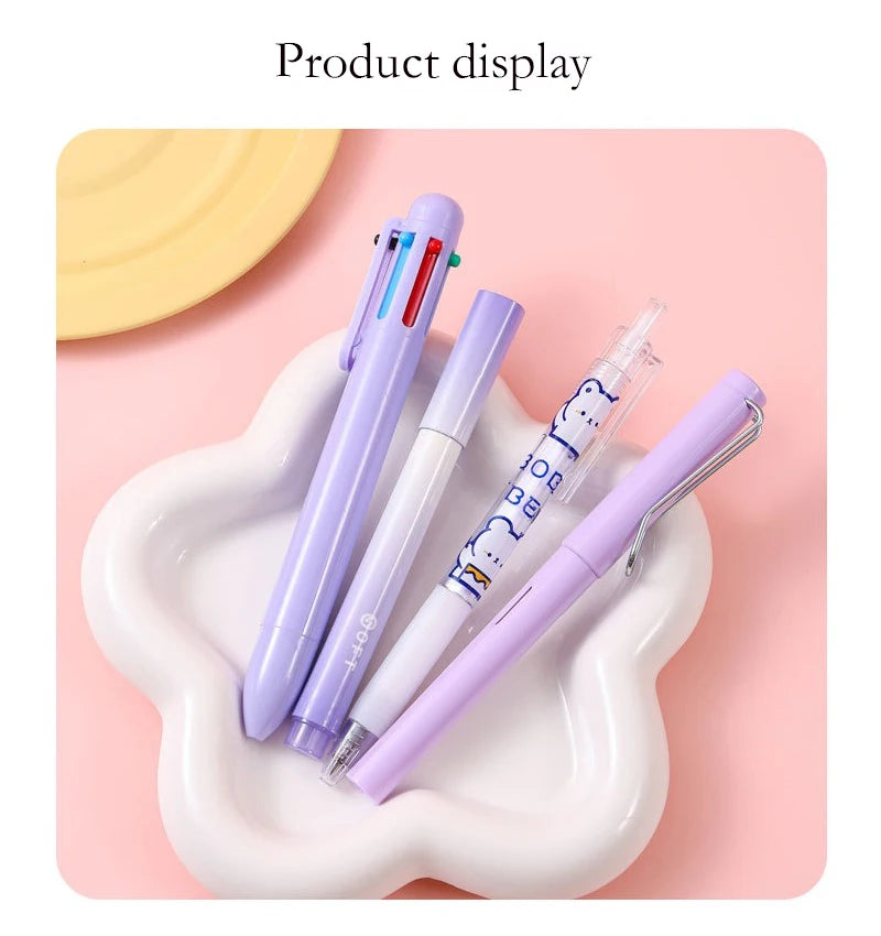 7-Piece Kawaii Korean Stationery Set – Cute Essentials for Students, Office & Study with Souvenir-Style Charm