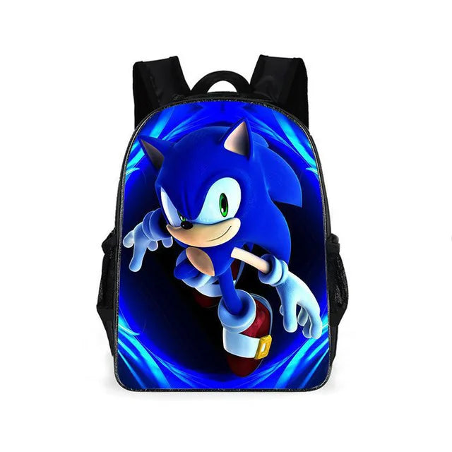Sonic Speedster School Backpack – Anime Cartoon Schoolbag for Boys & Girls in Primary & Middle School