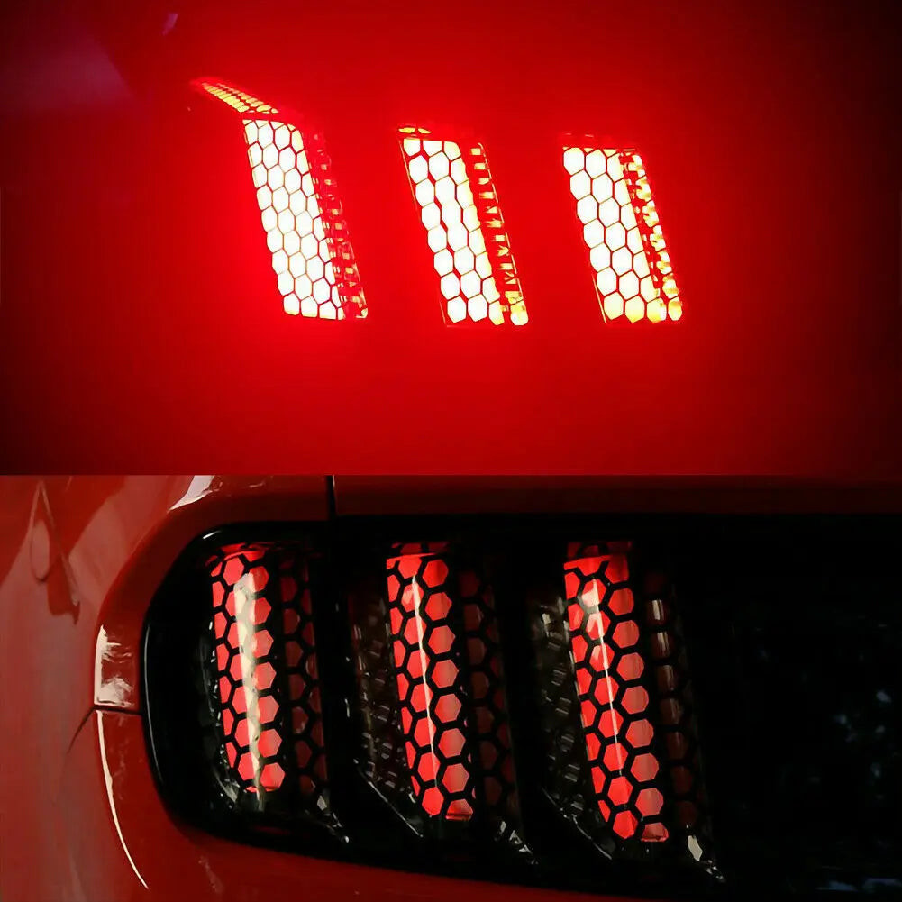 Car Tail Lights Honeycomb Decor Stickers Cuttable Auto Car Rear Tail Light Lamp Honeycomb StylingTaillight  Decals Accessories