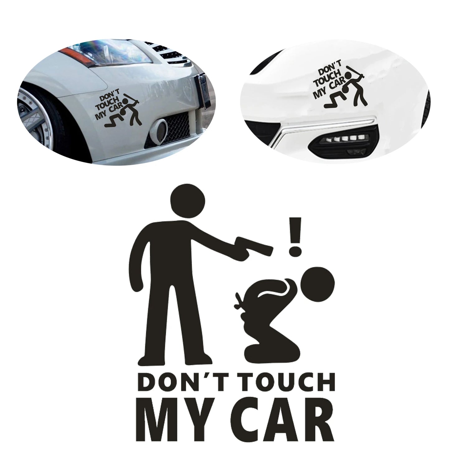 Creative Don't Touch My Car Car Sticker Decals - Funny Exterior Auto Decals for Car Window Accessories