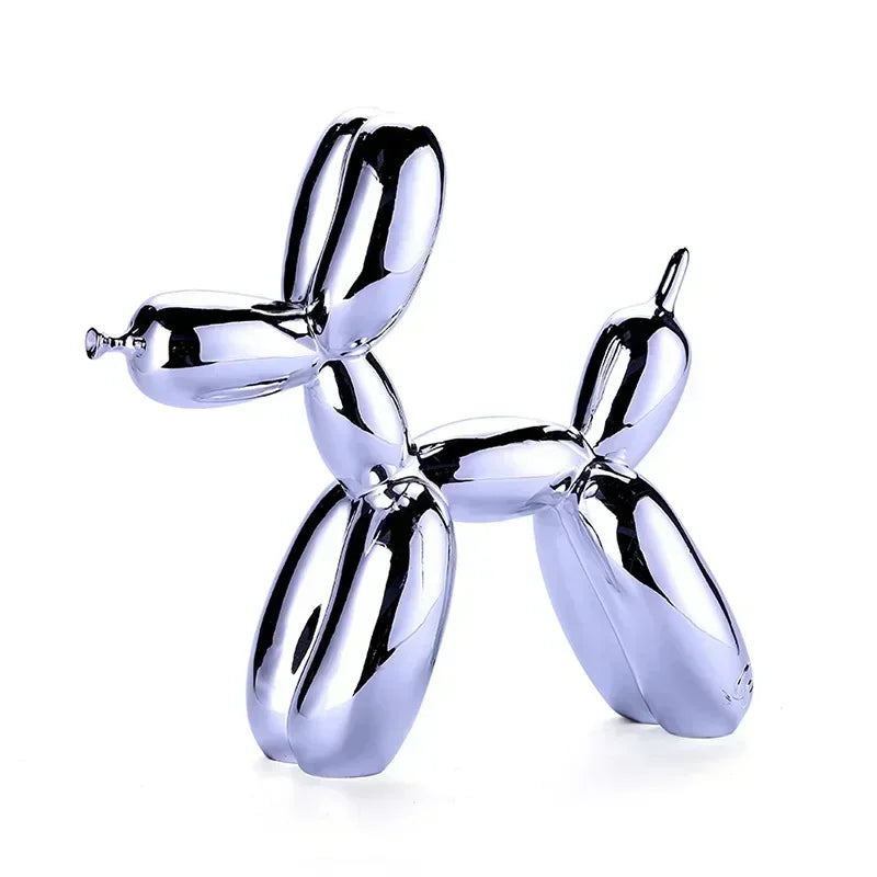 10cm 17cm Nordic Balloon Dog Sculpture Resin Animal Toy Statue Sculptures Figurine Crafts Home Decoration Room Desktop blue Gift