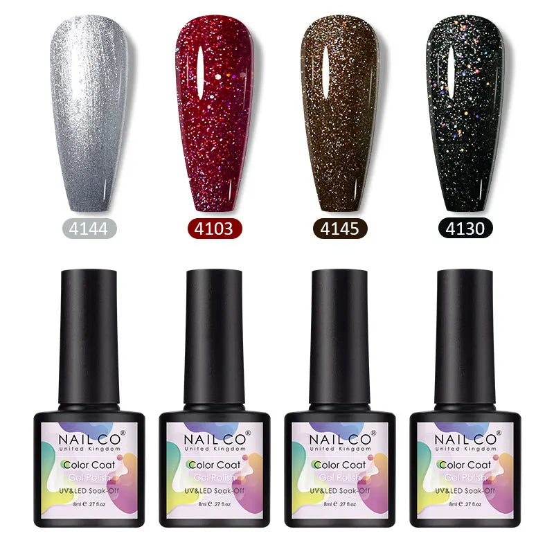 NAILCO Nail Art Dream Set – 6pcs Gel Lacquer for Bold, Glossy Looks