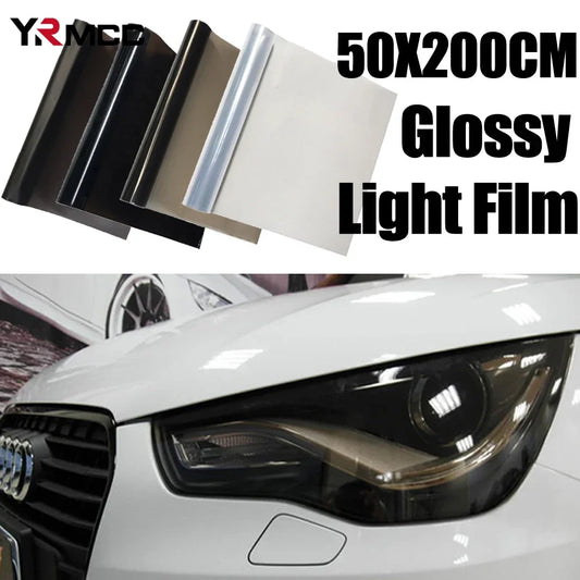 50x200cm Car Headlight Light Taillight Tint Vinyl Sticker Self Adhesive Lamp Foil Lights Sticker for Auto Headlight Accessories