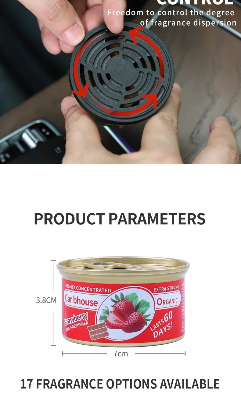 For Bathroom Car Air Freshener Gel Can Solid Car Fragrance Air Freshener Wood Block Can Air Freshener Balm For Home Long-lasting