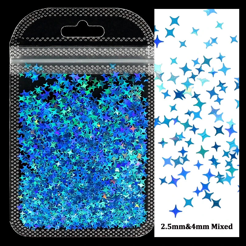 Starstruck Sparkle – Holographic Silver Nail Sequins for Viral DIY Looks