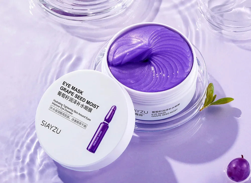 Grape Anti-aging Moisturizing Collagen Eye Mask Anti Dark Circles Dry Eyes Masks Beauty Skin Care Eye Patches 60Pcs